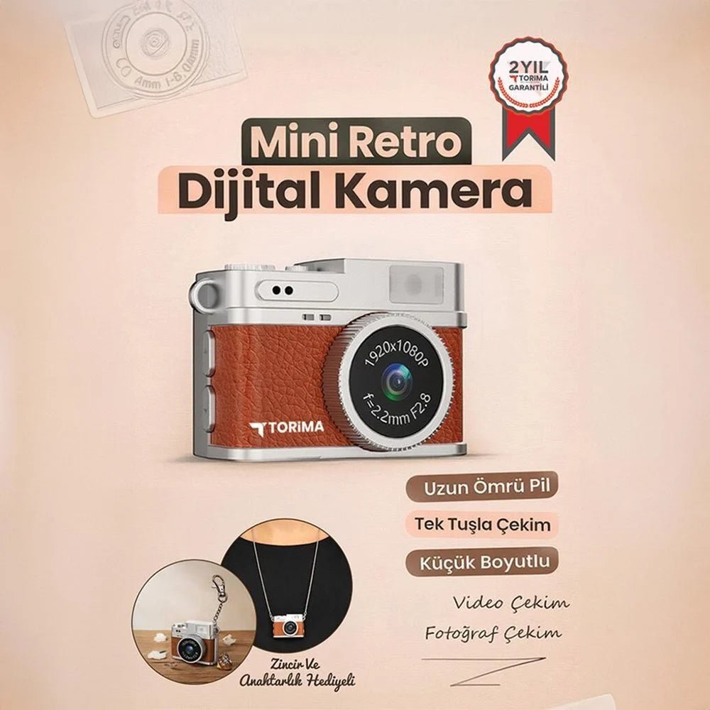 Mini Kamera Retro Nano Cam: 2K & 48MP - EYEWEARİSE